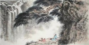画家陈雨眠四尺山水