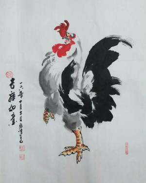 曾海峰《雄鸡》作品九幅