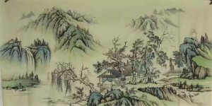 王慧四尺古意山水（横幅）