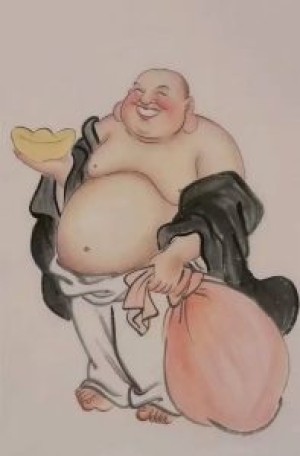 画家秦薇作品—笑口常开