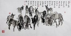张萧贤作品：大丰收（三尺整张）