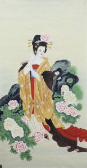 韦绍明工笔四美人图