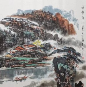 余圣亮作品—禅意山水（四尺斗方）