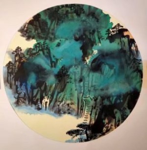 吴明龙泼彩山水（己亥年新作）