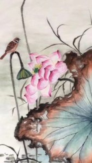 画家李勇花鸟作品