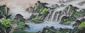 李晓海作品—源远流长（小八尺山水画）