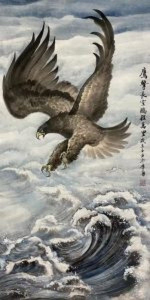 鹰击长空—画家李勇作品(三尺整张）