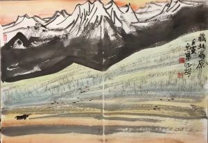 书画家吴明龙新作：雪域梦回（册页）