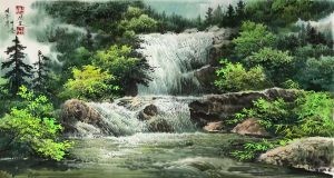 朝鲜国画—溪谷泉鸣