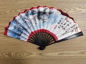 著名画家汤卫明作品—手绘折扇
