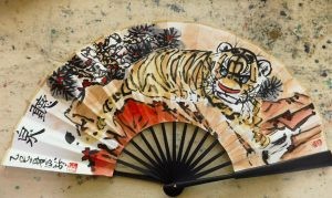 画家吴明龙作品—折扇（乙巳年夏）