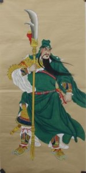 韦绍明作品—义薄云天（四尺关公画像）