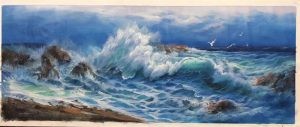油画作品—海浪（小六尺）