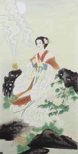 韦绍明工笔四美人图