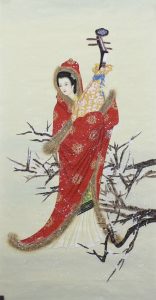 韦绍明工笔四美人图