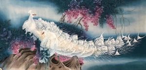 王修涛作品:吉祥如意(工笔孔雀)