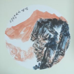 吴明龙最新作品：溪山悟道系列（泼彩山水）